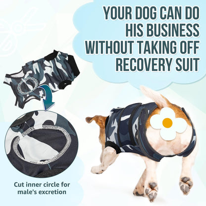 Recovery Suit for Dogs, Spay Neuter Surgery Suit Onesie Female Male