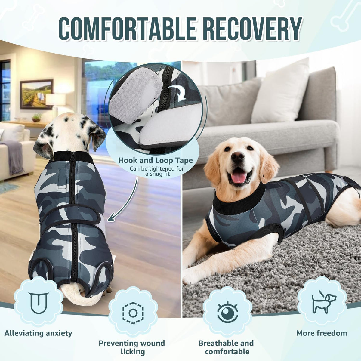 Recovery Suit for Dogs, Spay Neuter Surgery Suit Onesie Female Male