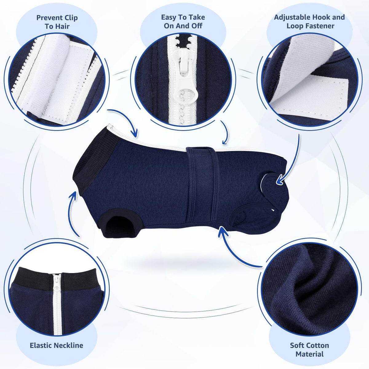 Recovery Suit for Dogs, Spay Neuter Surgery Suit Onesie Female Male