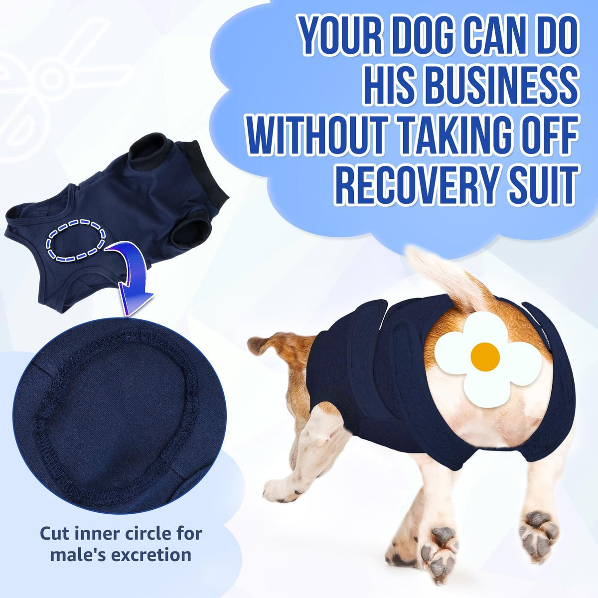 Recovery Suit for Dogs, Spay Neuter Surgery Suit Onesie Female Male
