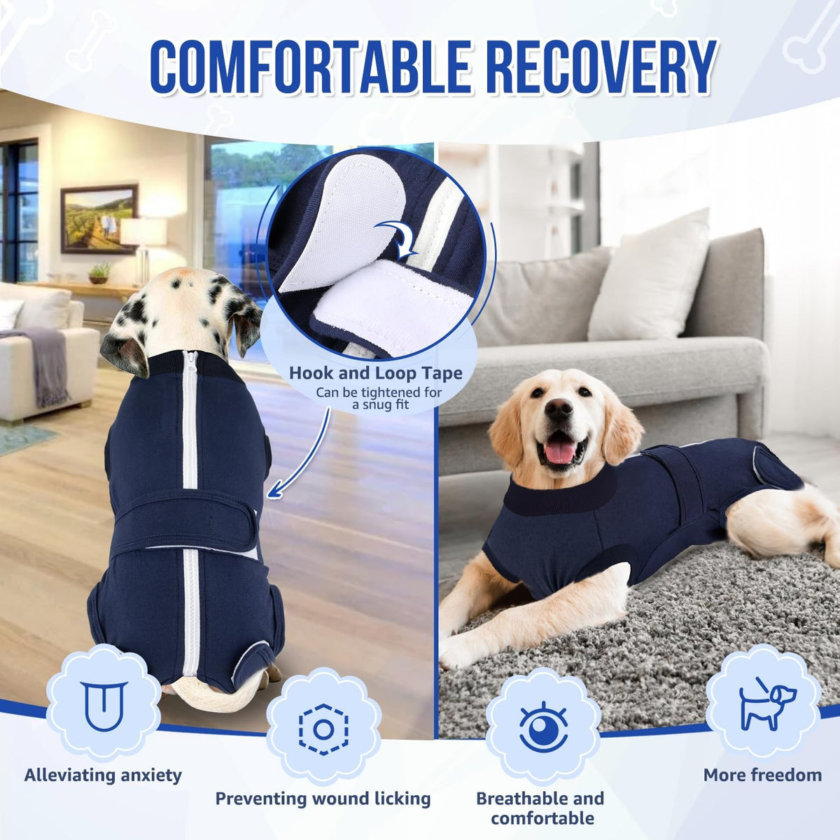 Recovery Suit for Dogs, Spay Neuter Surgery Suit Onesie Female Male