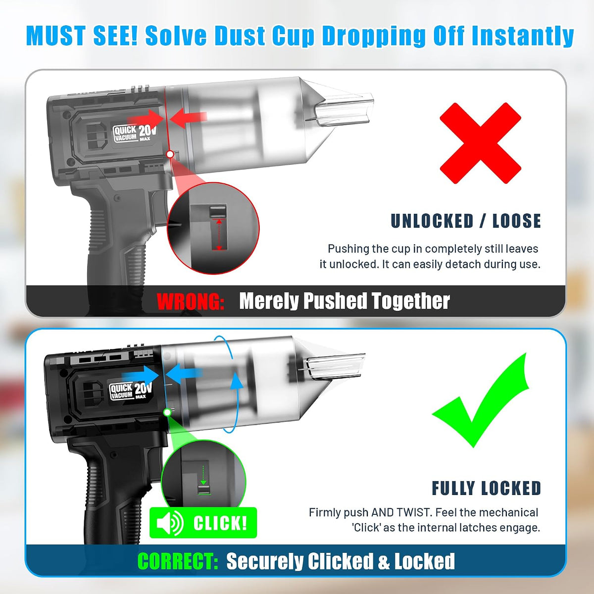 Cordless, 35000PA Strong Suction Handheld Vacuum with 2 Detachable Batteries, 60Min Runtime Portable Vacuum Cleaner for Car Detailing, Pet Hair, Home Couch & Office, 350ML XL Dust Cup