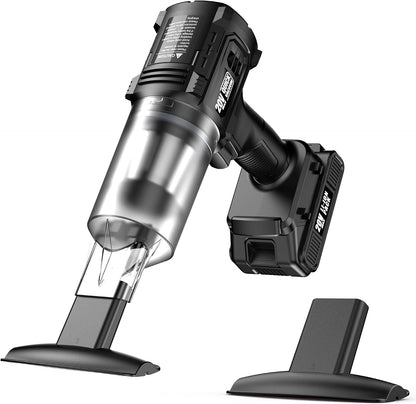 Cordless, 35000PA Strong Suction Handheld Vacuum with 2 Detachable Batteries, 60Min Runtime Portable Vacuum Cleaner for Car Detailing, Pet Hair, Home Couch & Office, 350ML XL Dust Cup