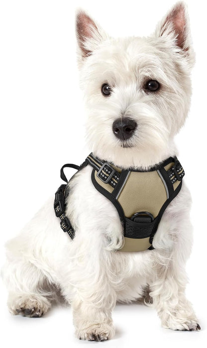 Dog Harness, No Pull for Large Dogs with 2 Leash Clips, Pet Vest | No Choke with Handle, Adjustable Soft Padded, Reflective, Easy Control for Walking, Black, Large