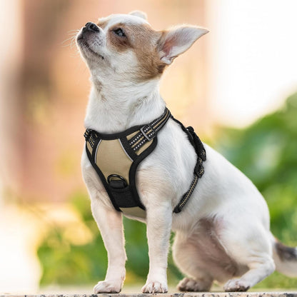 Dog Harness, No Pull for Large Dogs with 2 Leash Clips, Pet Vest | No Choke with Handle, Adjustable Soft Padded, Reflective, Easy Control for Walking, Black, Large