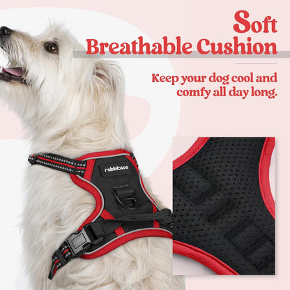 Dog Harness, No Pull for Large Dogs with 2 Leash Clips, Pet Vest | No Choke with Handle, Adjustable Soft Padded, Reflective, Easy Control for Walking, Black, Large