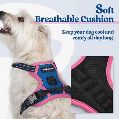 Dog Harness, No Pull for Large Dogs with 2 Leash Clips, Pet Vest | No Choke with Handle, Adjustable Soft Padded, Reflective, Easy Control for Walking, Black, Large