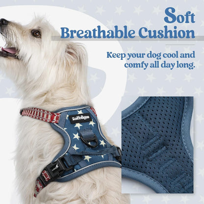 Dog Harness, No Pull for Large Dogs with 2 Leash Clips, Pet Vest | No Choke with Handle, Adjustable Soft Padded, Reflective, Easy Control for Walking, Black, Large