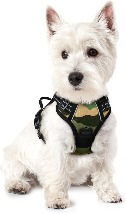 Dog Harness, No Pull for Large Dogs with 2 Leash Clips, Pet Vest | No Choke with Handle, Adjustable Soft Padded, Reflective, Easy Control for Walking, Black, Large