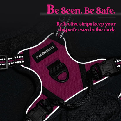 Dog Harness, No Pull for Large Dogs with 2 Leash Clips, Pet Vest | No Choke with Handle, Adjustable Soft Padded, Reflective, Easy Control for Walking, Black, Large