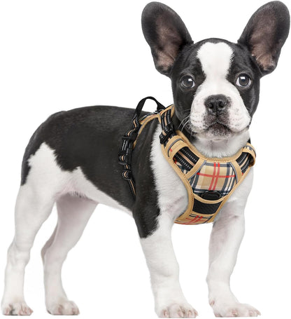 Dog Harness, No Pull for Large Dogs with 2 Leash Clips, Pet Vest | No Choke with Handle, Adjustable Soft Padded, Reflective, Easy Control for Walking, Black, Large