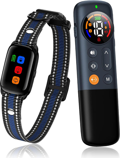 No Shock Dog Training Collar Vibrating Dog Collar with Remote 3300ft, Beep and Vibration Collar for Dogs 10-120lbs, Waterproof | Safe Lock | Painless&Humane to Stop Bad Behaviors