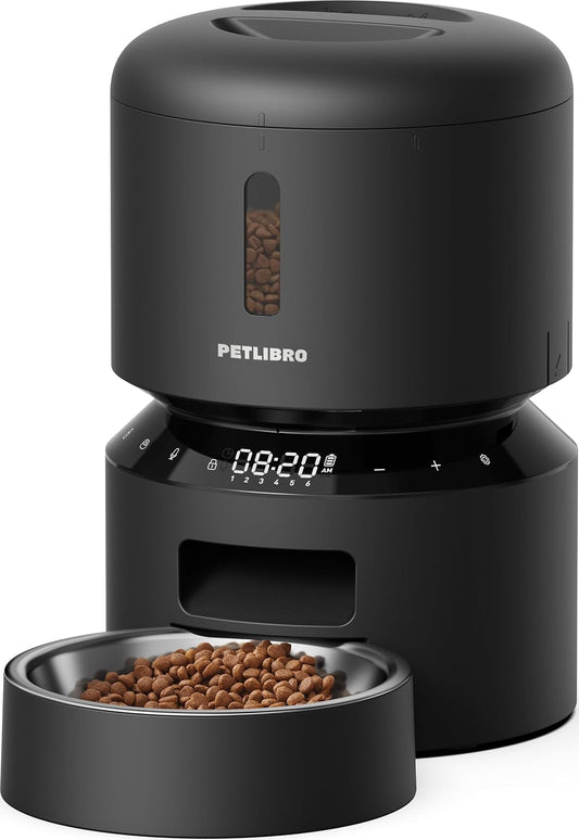 Automatic Cat Feeder – 3L Programmable Pet Food Dispenser with Airtight Storage, Timed Portion Control, Voice Meal Call & Dual Power Supply, Clog-Free Healthy Feeding for Cats & Small Dogs