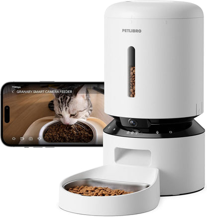 Automatic Cat Feeder – 3L Programmable Pet Food Dispenser with Airtight Storage, Timed Portion Control, Voice Meal Call & Dual Power Supply, Clog-Free Healthy Feeding for Cats & Small Dogs