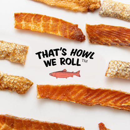 Salmon Skin Dog Treats, Single Ingredient, Omega-3 Rich, 3oz