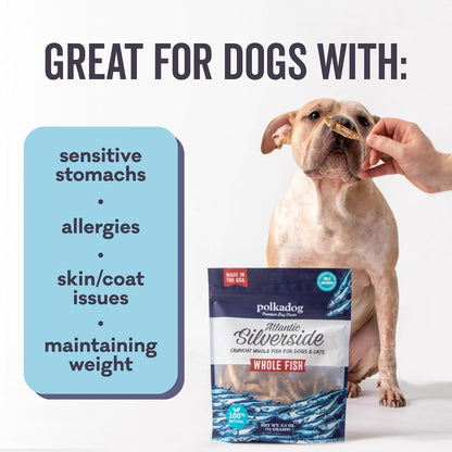 Salmon Skin Dog Treats, Single Ingredient, Omega-3 Rich, 3oz