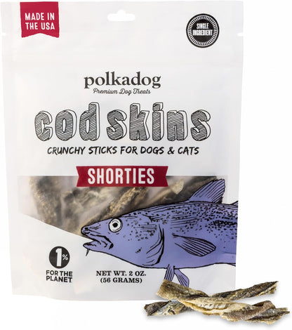 Salmon Skin Dog Treats, Single Ingredient, Omega-3 Rich, 3oz