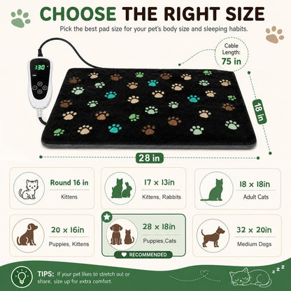 GOLOPET Large Dog Heating Pad 36x24 in with Normally Open Function