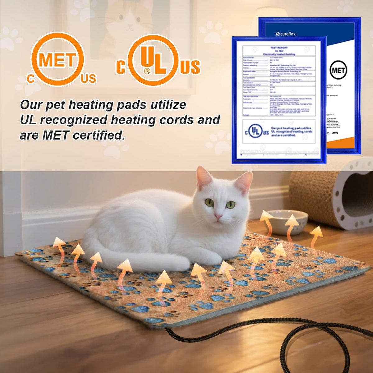 GOLOPET Large Dog Heating Pad 36x24 in with Normally Open Function