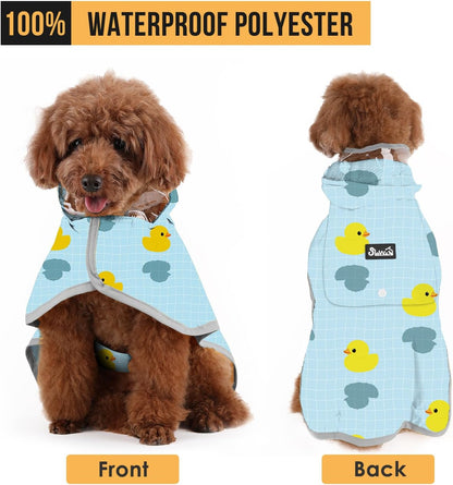 Dog Raincoat, Waterproof Dog Rain Jacket with Clear Hooded, DK XL