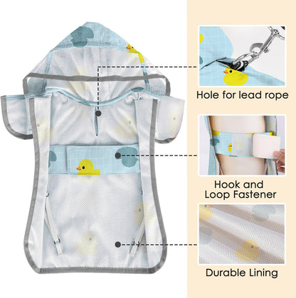 Dog Raincoat, Waterproof Dog Rain Jacket with Clear Hooded, DK XL