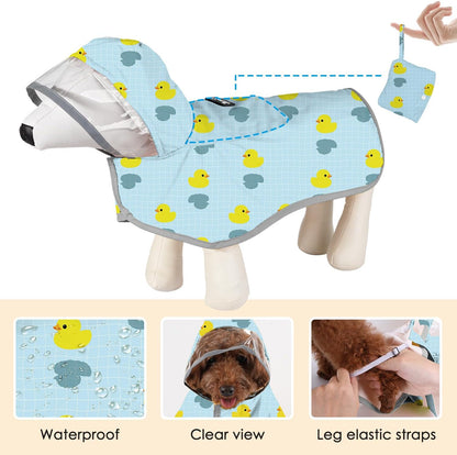 Dog Raincoat, Waterproof Dog Rain Jacket with Clear Hooded, DK XL