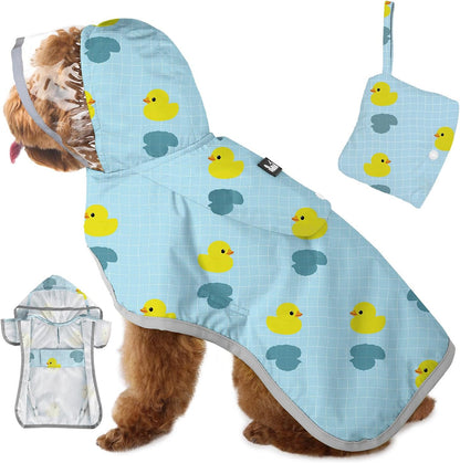 Dog Raincoat, Waterproof Dog Rain Jacket with Clear Hooded, DK XL