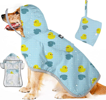 Dog Raincoat, Waterproof Dog Rain Jacket with Clear Hooded, DK XL