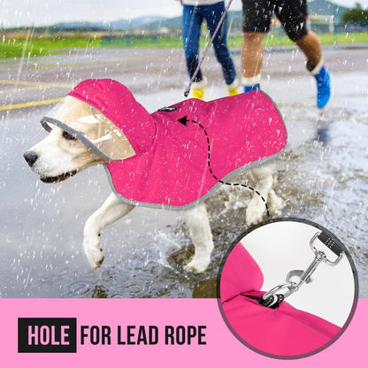 Dog Raincoat, Waterproof Dog Rain Jacket with Clear Hooded, DK XL