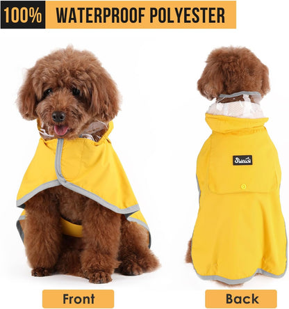 Dog Raincoat, Waterproof Dog Rain Jacket with Clear Hooded, DK XL