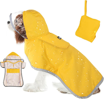 Dog Raincoat, Waterproof Dog Rain Jacket with Clear Hooded, DK XL