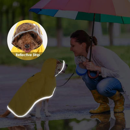 Dog Raincoat, Waterproof Dog Rain Jacket with Clear Hooded, DK XL