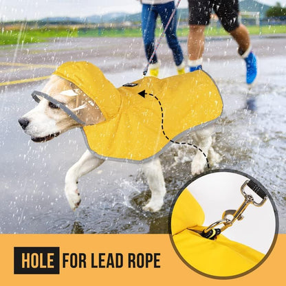 Dog Raincoat, Waterproof Dog Rain Jacket with Clear Hooded, DK XL