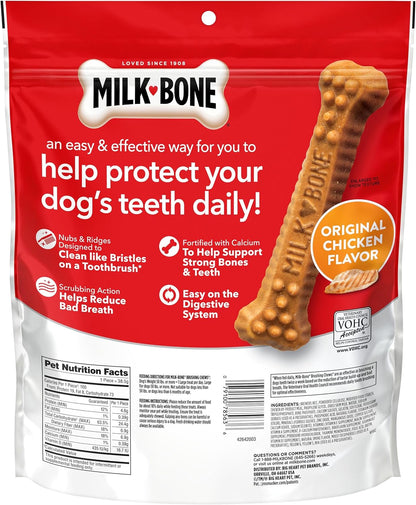 Milk-Bone Brushing Chews Large Daily Dental Dog Treats, 33.7 oz Bag