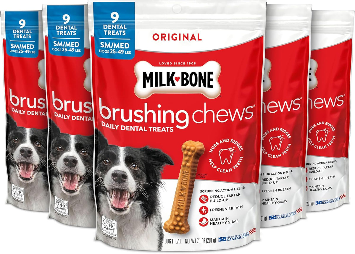 Milk-Bone Brushing Chews Large Daily Dental Dog Treats, 33.7 oz Bag