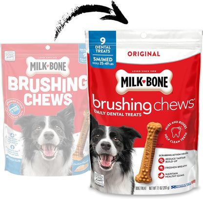 Milk-Bone Brushing Chews Large Daily Dental Dog Treats, 33.7 oz Bag