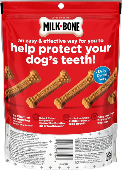 Milk-Bone Brushing Chews Large Daily Dental Dog Treats, 33.7 oz Bag