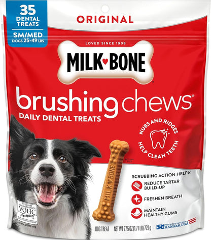 Milk-Bone Brushing Chews Large Daily Dental Dog Treats, 33.7 oz Bag