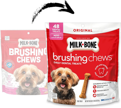Milk-Bone Brushing Chews Large Daily Dental Dog Treats, 33.7 oz Bag