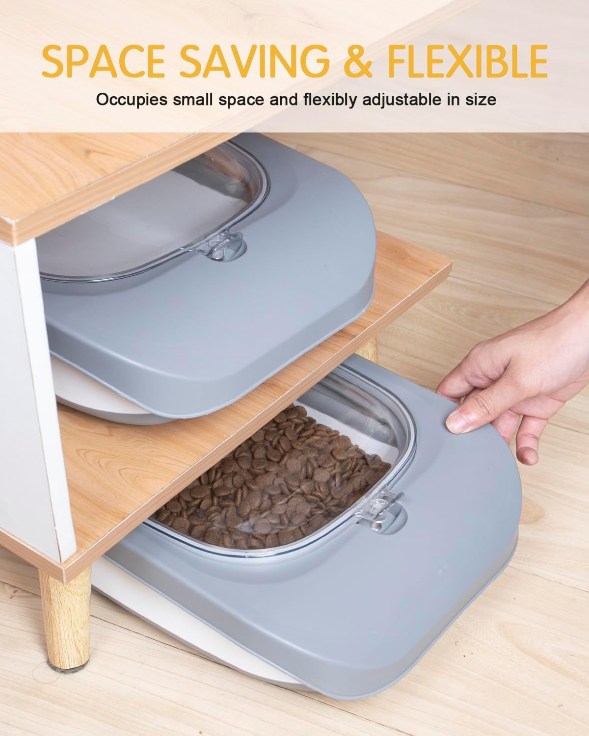 HOYTAMDAR 13Lbs Collapsible Dog Food Storage Container,Dog Food Container