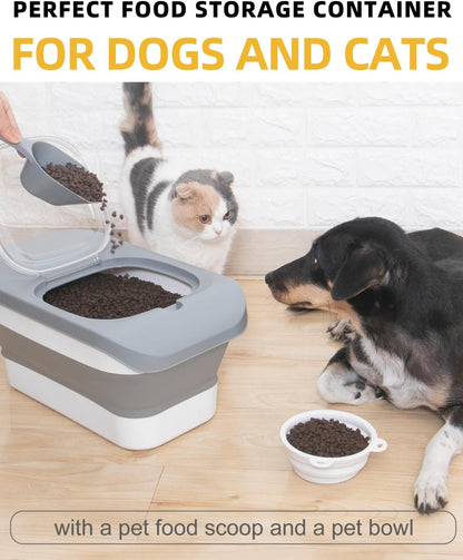 HOYTAMDAR 13Lbs Collapsible Dog Food Storage Container,Dog Food Container