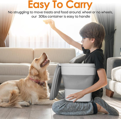 HOYTAMDAR 13Lbs Collapsible Dog Food Storage Container,Dog Food Container