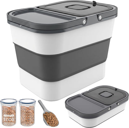 HOYTAMDAR 13Lbs Collapsible Dog Food Storage Container,Dog Food Container