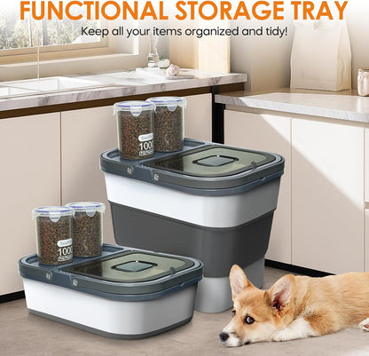 HOYTAMDAR 13Lbs Collapsible Dog Food Storage Container,Dog Food Container