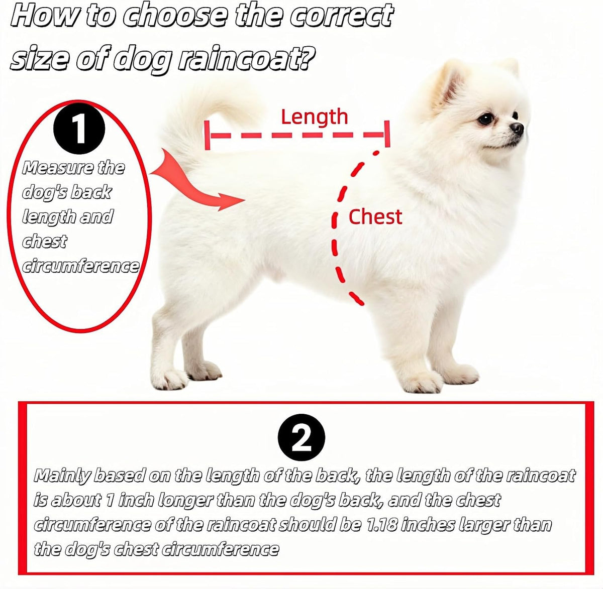 Transparent Dog Rain Poncho for Small Medium Dogs - Thick Waterproof Raincoat with Hidden Leash Hole & Adjustable Snaps, Windproof Hooded Cape for Bichon Poodle (Large)