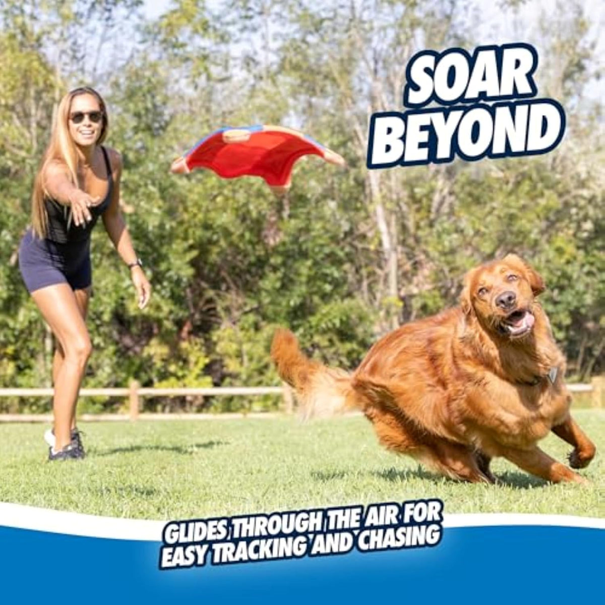 ! Flying Squirrel Canvas Fetch Dog Toy, Medium, 9.5in, for Water
