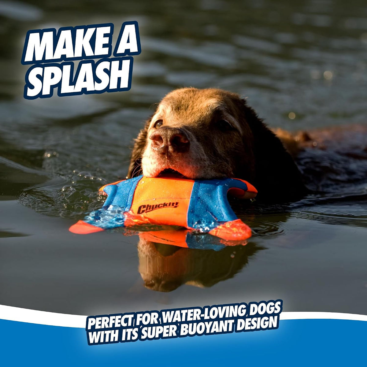 ! Flying Squirrel Canvas Fetch Dog Toy, Medium, 9.5in, for Water