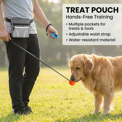 Pet Training Kit -Target Stick,Training Clicker,Whistle,Bell,Treat Pouch- Dog Training Equipment Tools, Agility Training Lure Course For Dogs,Cat Toilet Trainer Kit, Kitten Puppy Behavior Aids Trick