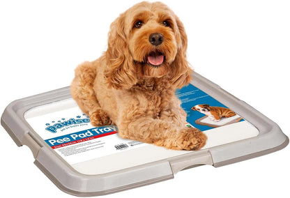 Dog Pee Pad Holder for Puppy, Puppy Pad Holder Tray, Pet Training Pee Pad, Indoor Potty Tray for Senior Dogs, Dog Toilet for Newborn Puppies, 23.5" x 23.5"