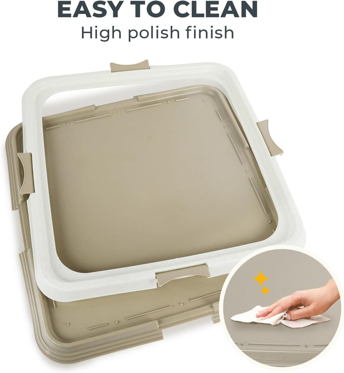 Dog Pee Pad Holder for Puppy, Puppy Pad Holder Tray, Pet Training Pee Pad, Indoor Potty Tray for Senior Dogs, Dog Toilet for Newborn Puppies, 23.5" x 23.5"